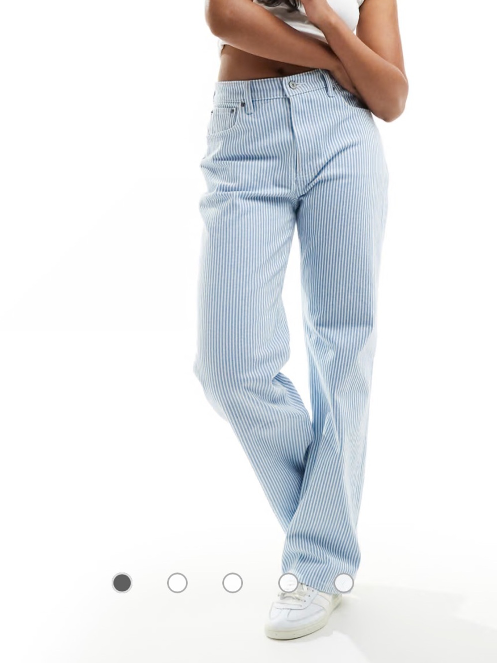 Abercrombie & Fitch The ‘90s Relaxed Jean in Railroad Stripe